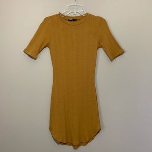 Camel Fitted Dress.